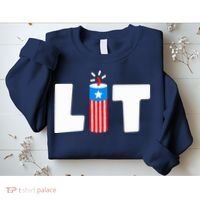 Lets Get Lit Fireworks Firecracker Funny Fourth 4th Of July Sweatshirt thumb 2