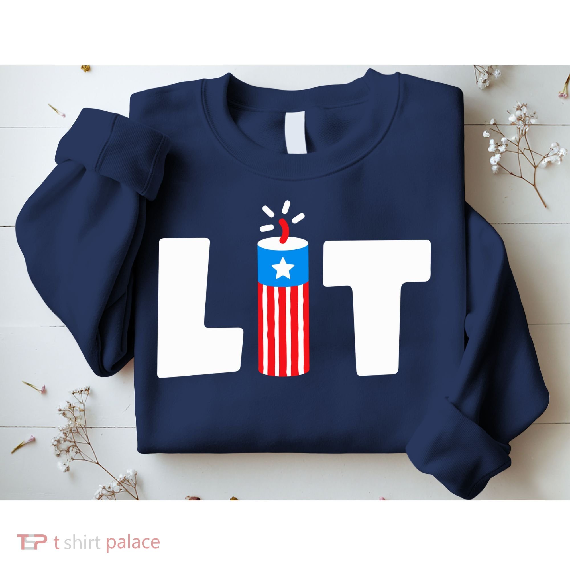 Lets Get Lit Fireworks Firecracker Funny Fourth 4th Of July Sweatshirt