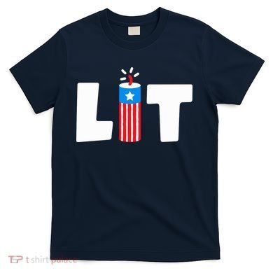 Lets Get Lit Fireworks Firecracker Funny Fourth 4th Of July T-Shirt