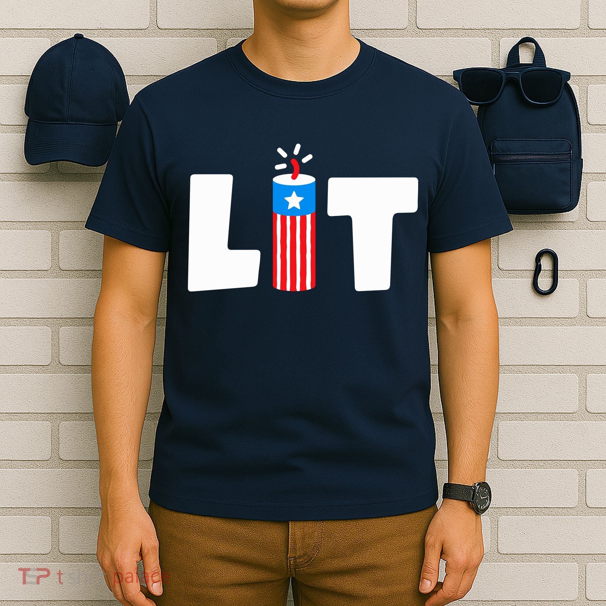 Lets Get Lit Fireworks Firecracker Funny Fourth 4th Of July T-Shirt
