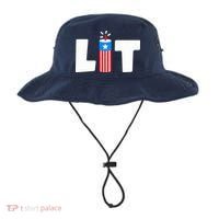 Lets Get Lit Fireworks Firecracker Funny Fourth 4th Of July Bucket Hat thumb 0