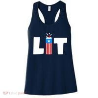Lets Get Lit Fireworks Firecracker Funny Fourth 4th Of July Women's Tank Top thumb 0