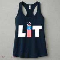 Lets Get Lit Fireworks Firecracker Funny Fourth 4th Of July Women's Tank Top thumb 3
