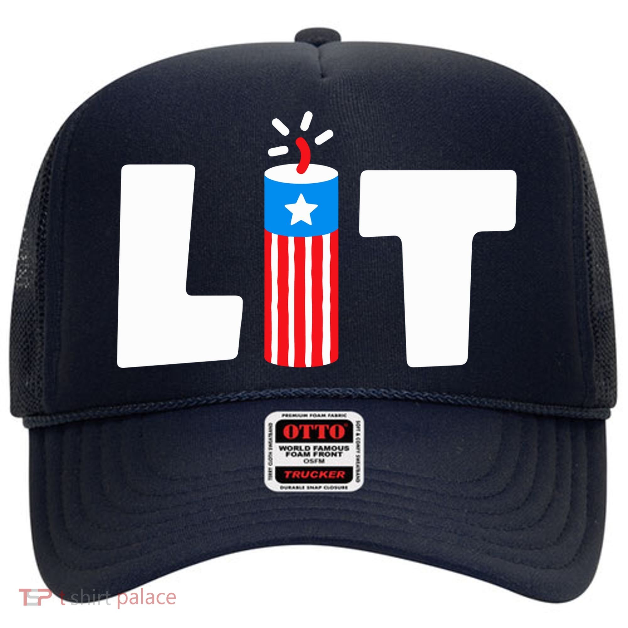 Lets Get Lit Fireworks Firecracker Funny Fourth 4th Of July Hat