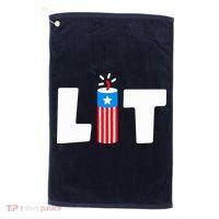 Lets Get Lit Fireworks Firecracker Funny Fourth 4th Of July Golf Towel thumb 0