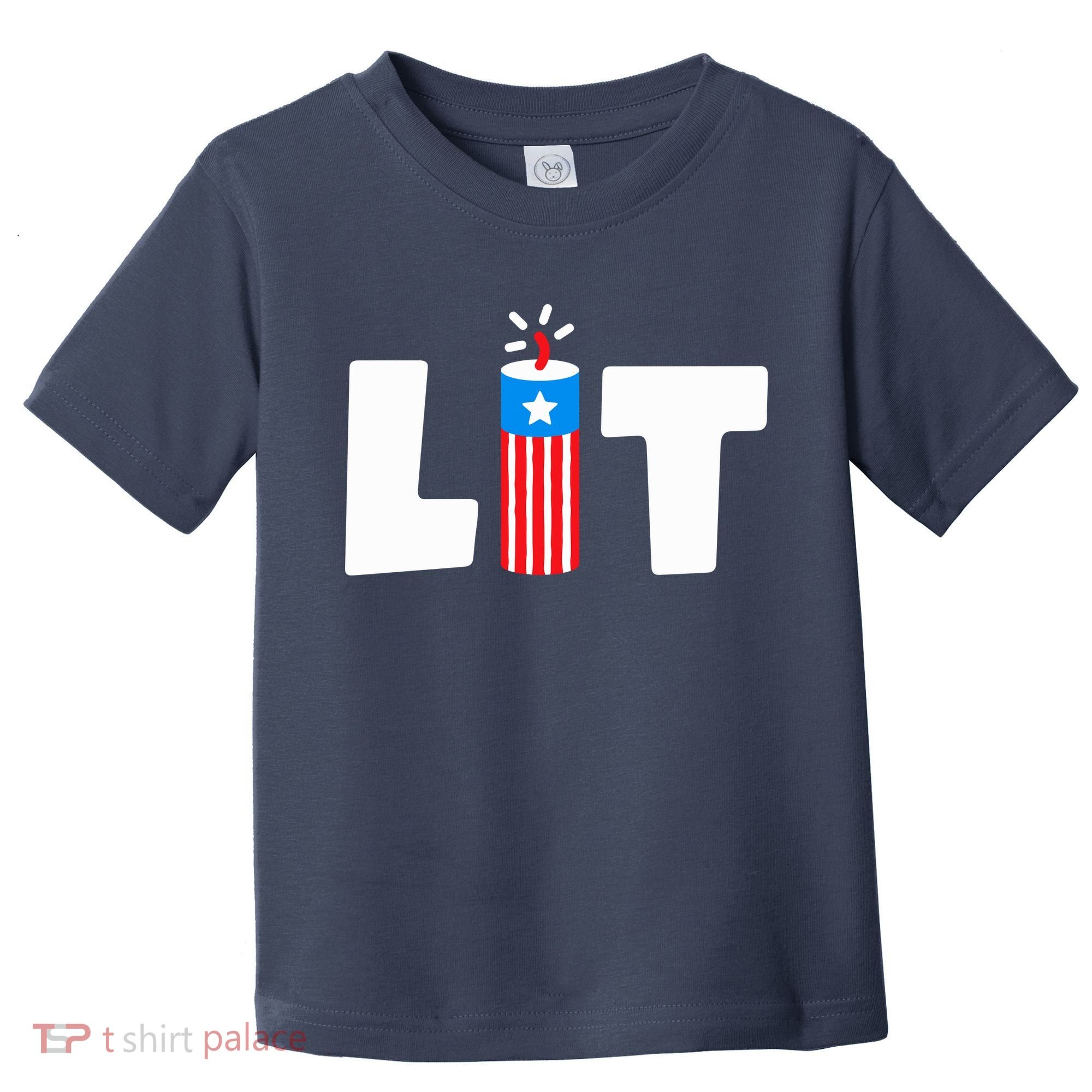 Lets Get Lit Fireworks Firecracker Funny Fourth 4th Of July Toddler T-Shirt