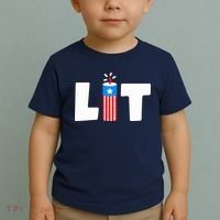 Lets Get Lit Fireworks Firecracker Funny Fourth 4th Of July Toddler T-Shirt thumb 2