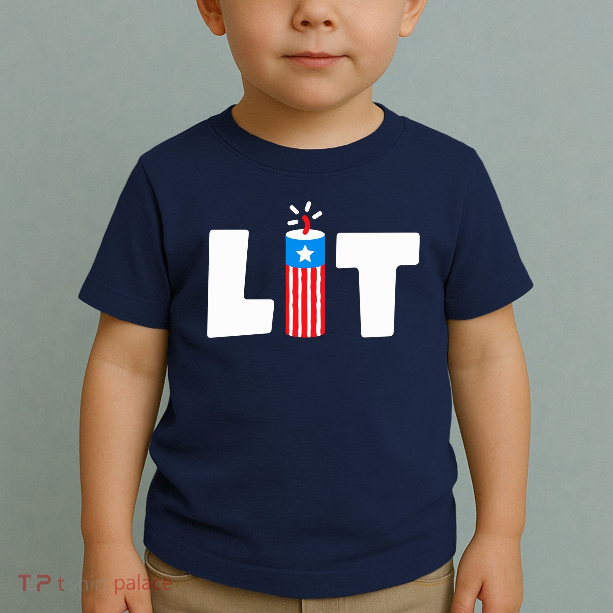Lets Get Lit Fireworks Firecracker Funny Fourth 4th Of July Toddler T-Shirt