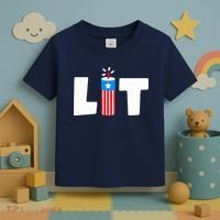 Lets Get Lit Fireworks Firecracker Funny Fourth 4th Of July Toddler T-Shirt thumb 3