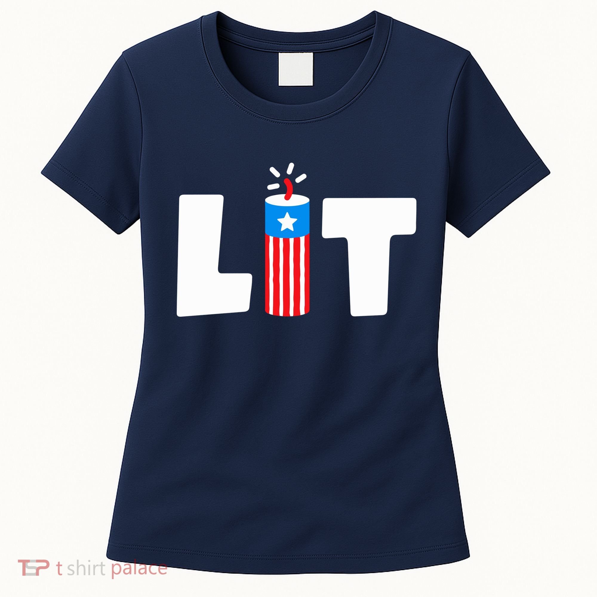 Lets Get Lit Fireworks Firecracker Funny Fourth 4th Of July Women's T-Shirt