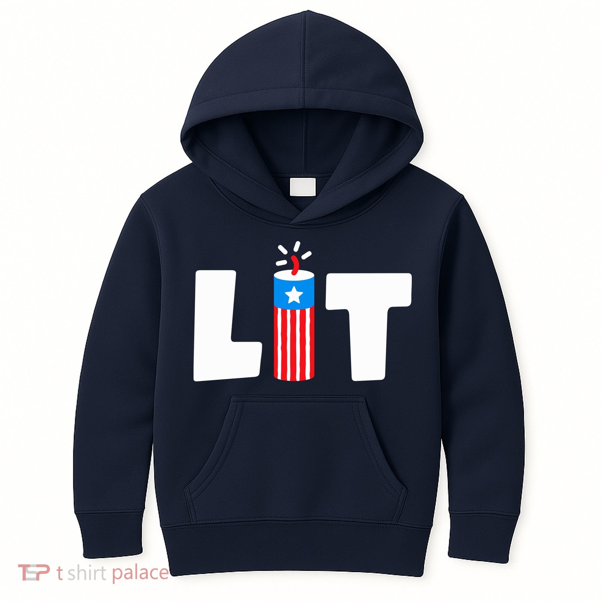 Lets Get Lit Fireworks Firecracker Funny Fourth 4th Of July Kids Hoodie