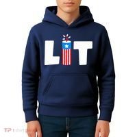 Lets Get Lit Fireworks Firecracker Funny Fourth 4th Of July Kids Hoodie thumb 4