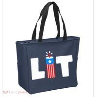 Lets Get Lit Fireworks Firecracker Funny Fourth 4th Of July Tote Bag thumb 2