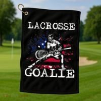 Lacrosse Goalie Lax Goalkeeper Golf Towel thumb 1
