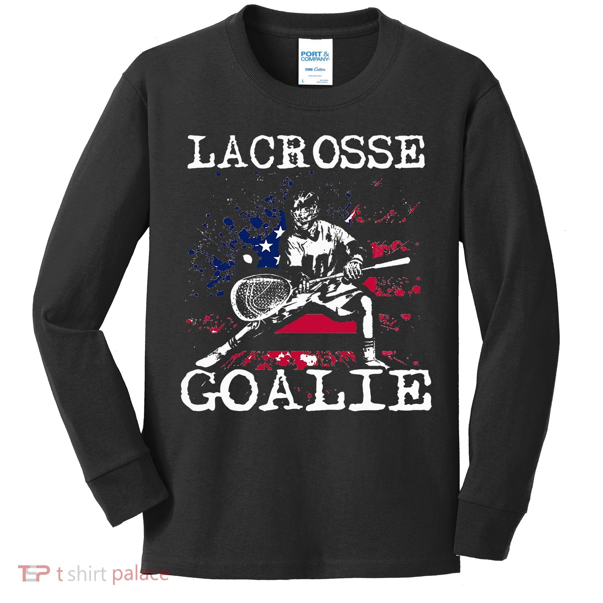 Lacrosse Goalie Lax Goalkeeper Kids Long Sleeve Shirt