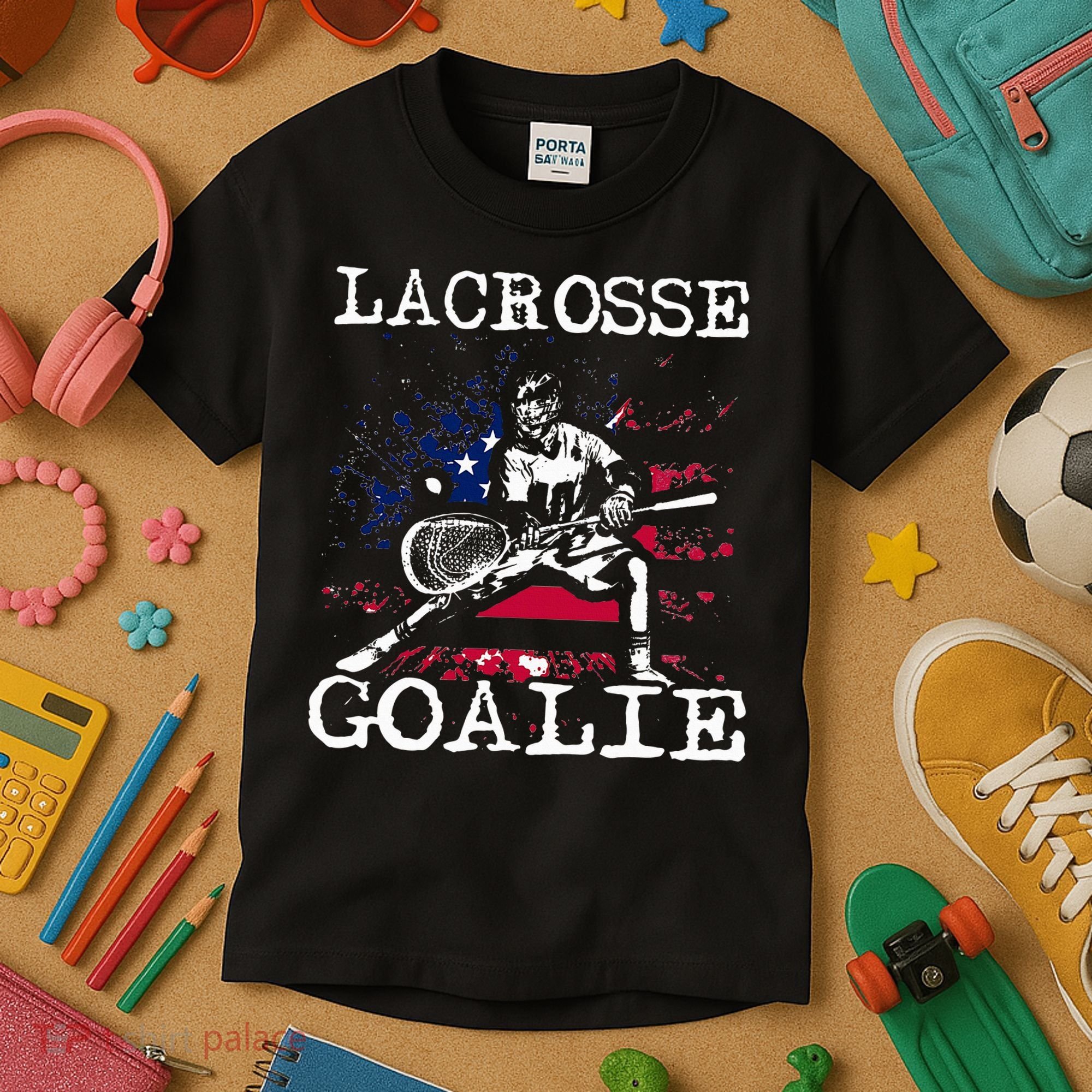 Lacrosse Goalie Lax Goalkeeper Kids T-Shirt