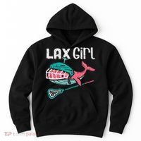 Lax Girl Lacrosse Whale Cute Sport Player Goalie Hoodie thumb 0