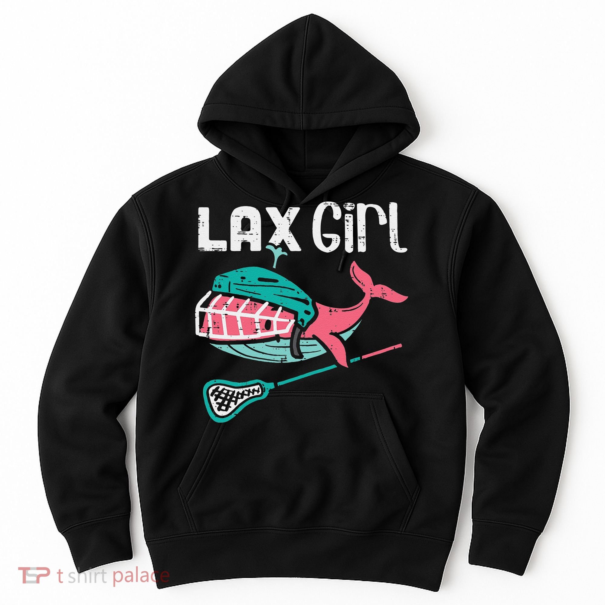 Lax Girl Lacrosse Whale Cute Sport Player Goalie Hoodie