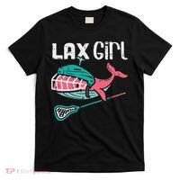 Lax Girl Lacrosse Whale Cute Sport Player Goalie T-Shirt thumb 0