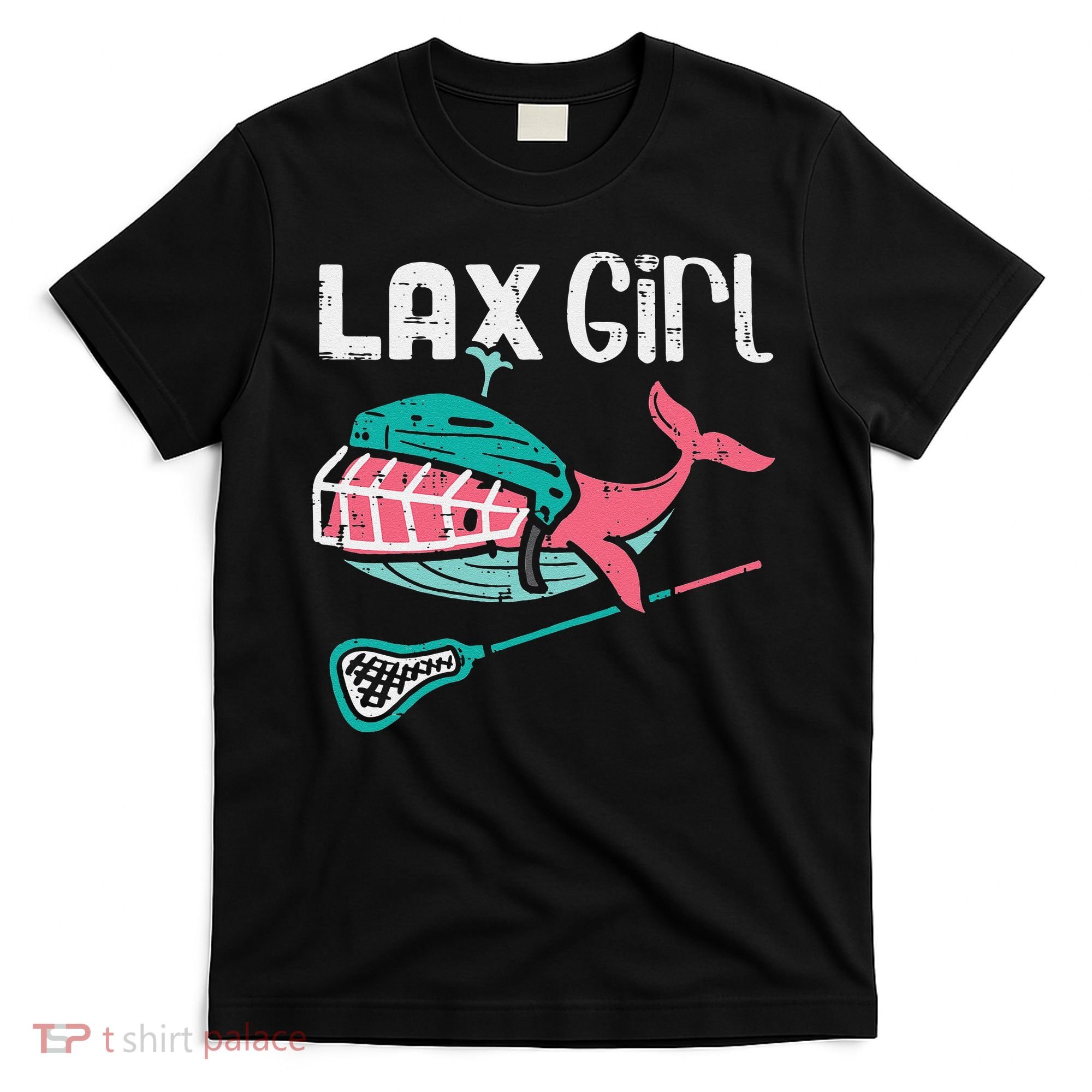 Lax Girl Lacrosse Whale Cute Sport Player Goalie T-Shirt