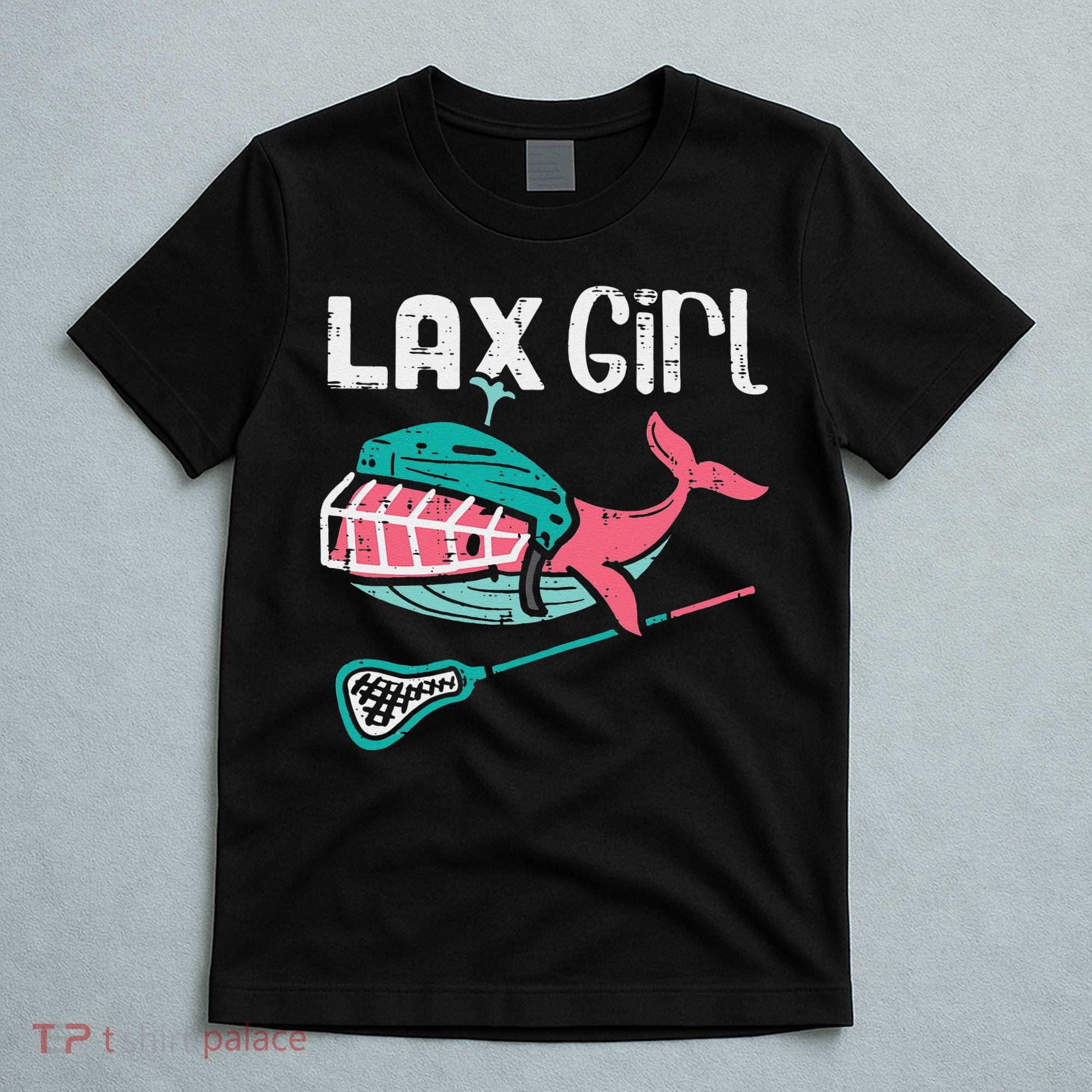 Lax Girl Lacrosse Whale Cute Sport Player Goalie T-Shirt