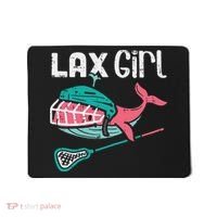 Lax Girl Lacrosse Whale Cute Sport Player Goalie Mousepad thumb 0