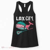 Lax Girl Lacrosse Whale Cute Sport Player Goalie Women's Tank Top thumb 0