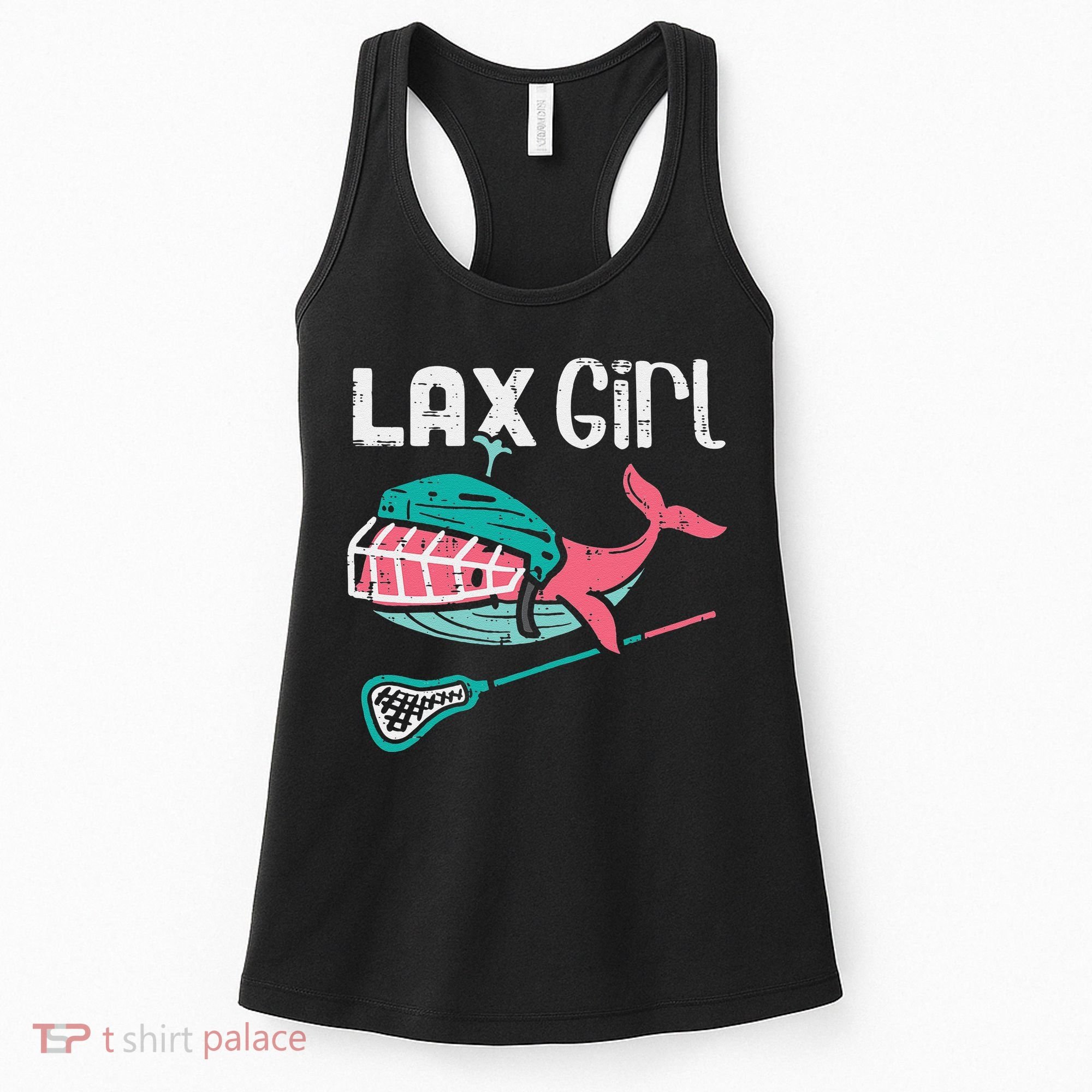 Lax Girl Lacrosse Whale Cute Sport Player Goalie Women's Tank Top