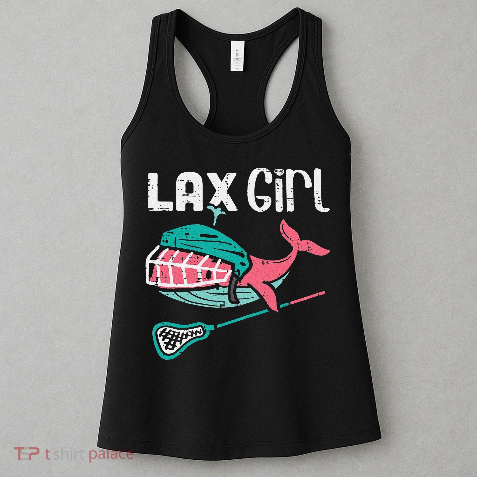 Lax Girl Lacrosse Whale Cute Sport Player Goalie Women's Tank Top