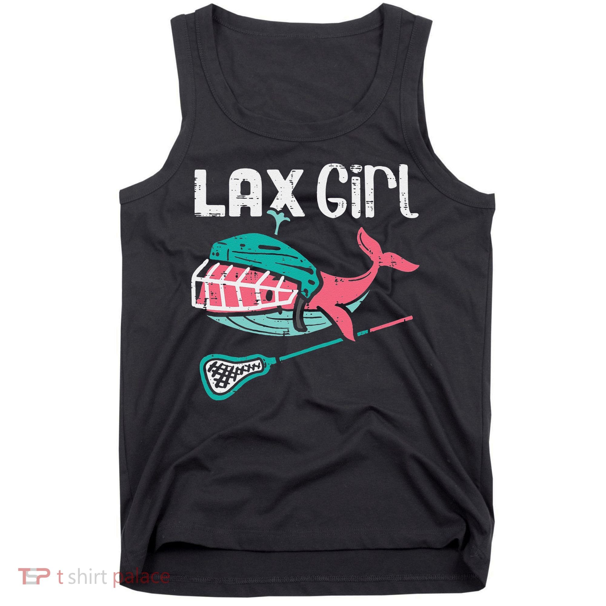 Lax Girl Lacrosse Whale Cute Sport Player Goalie Tank Top