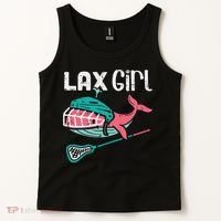Lax Girl Lacrosse Whale Cute Sport Player Goalie Tank Top thumb 2