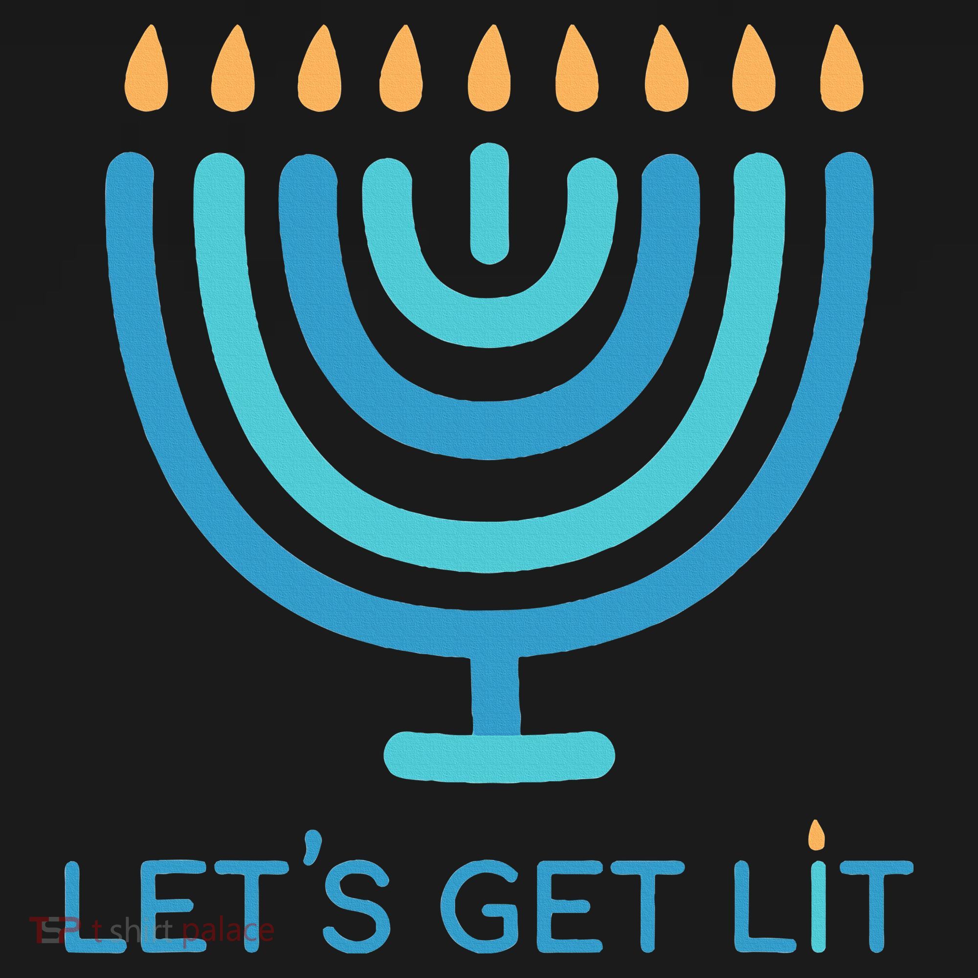 Let's Get Lit Menorah Jewish Funny Ugly Hanukkah Jew  Women's Tank Top