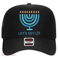 Let's Get Lit Menorah Jewish Funny Ugly Hanukkah Jew  Hat thumb 0