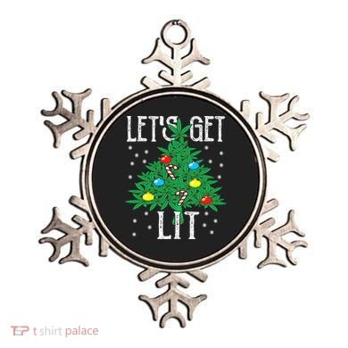Let's Get Lit Weed X-mas Tree Gift Marijuana Christmas Ornament
