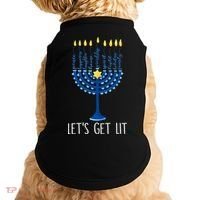 Lets Get Lit Happy Hanukkah Menorah Jewish Doggie Tank thumb 0
