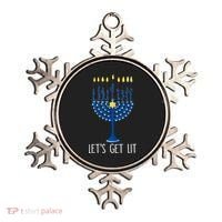 Lets Get Lit Happy Hanukkah Menorah Jewish Ornament thumb 0