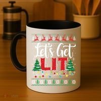 Lets Get Lit Christmas Lights Ugly Sweater Xmas Ing Gift Coffee Mug thumb 4