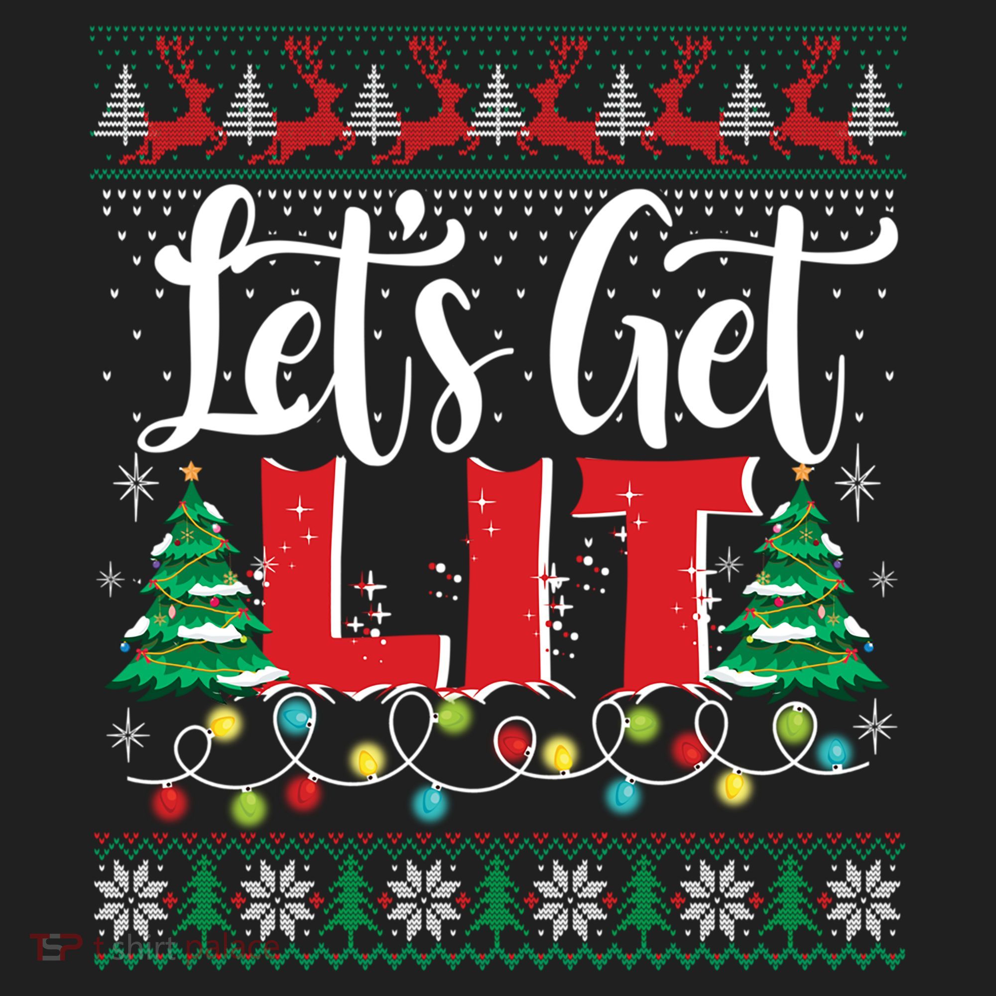 Lets Get Lit Christmas Lights Ugly Sweater Xmas Ing Gift Beanie