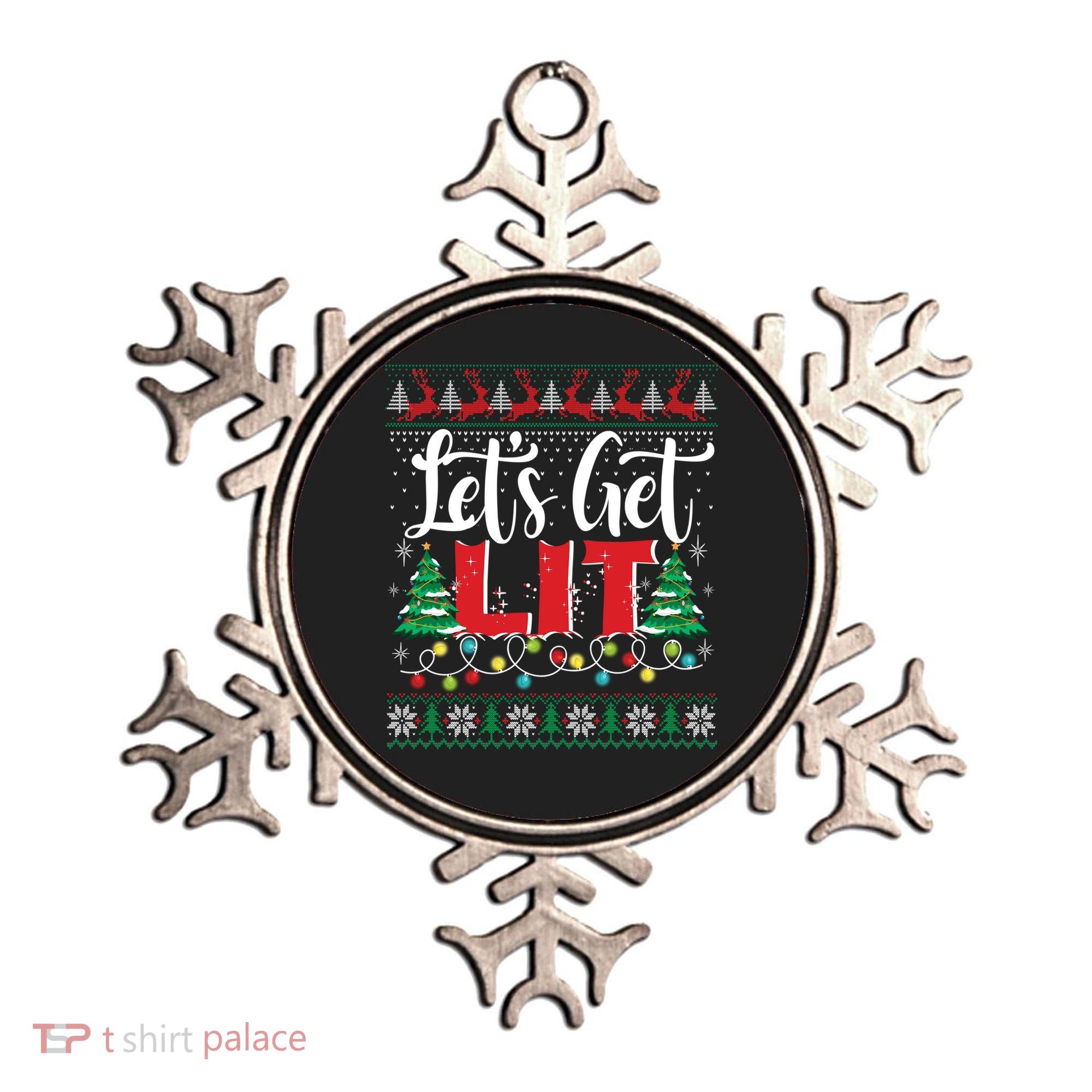 Lets Get Lit Christmas Lights Ugly Sweater Xmas Ing Gift Ornament
