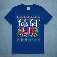 Lets Get Lit Christmas Lights Ugly Sweater Xmas Ing Gift T-Shirt thumb 5