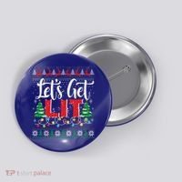 Lets Get Lit Christmas Lights Ugly Sweater Xmas Ing Gift Button thumb 0