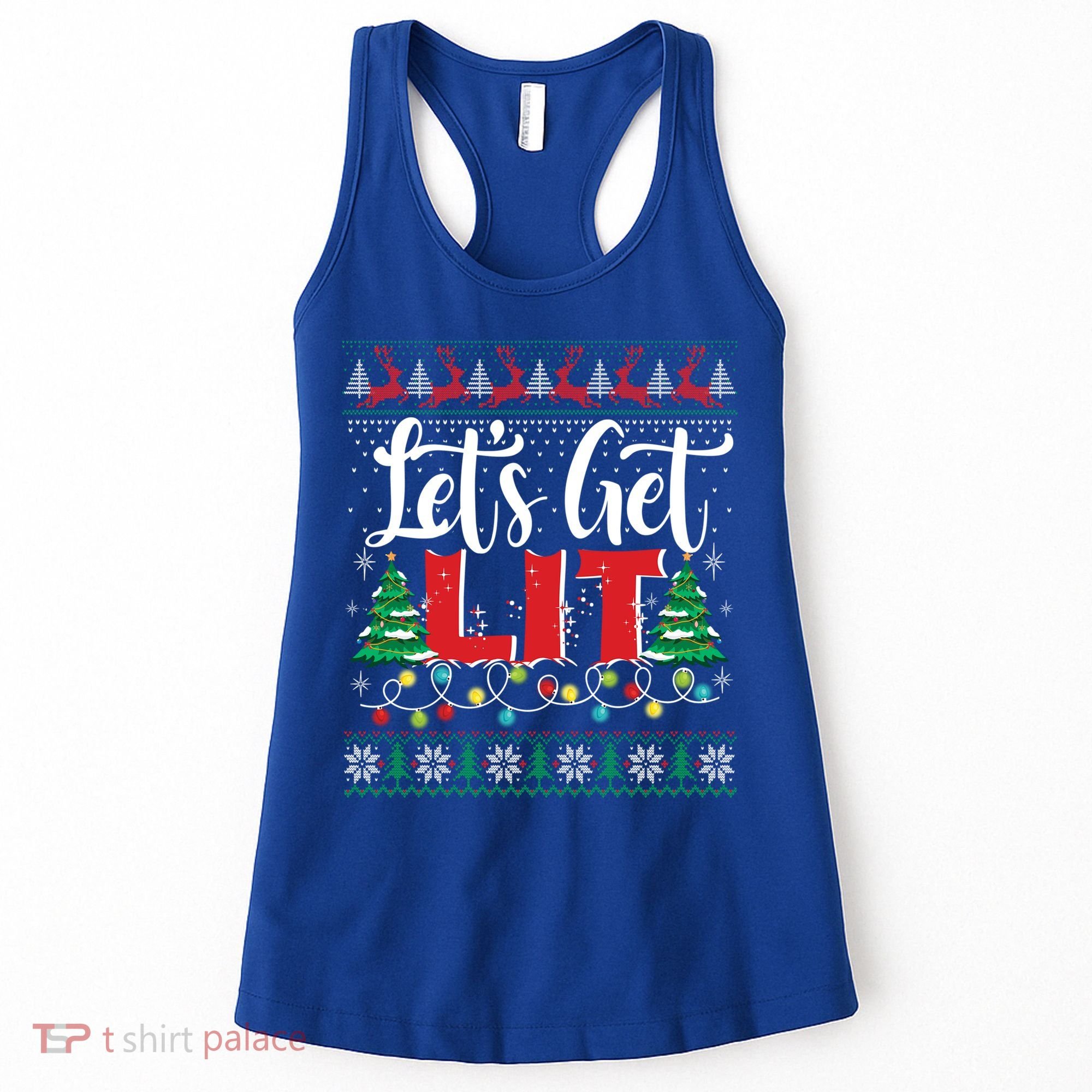 Lets Get Lit Christmas Lights Ugly Sweater Xmas Ing Gift Women's Tank Top