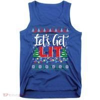 Lets Get Lit Christmas Lights Ugly Sweater Xmas Ing Gift Tank Top thumb 0