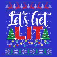 Lets Get Lit Christmas Lights Ugly Sweater Xmas Ing Gift Women's T-Shirt thumb 6