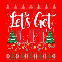 Lets Get Lit Christmas Lights Ugly Sweater Xmas Ing Gift Santa Hat thumb 1