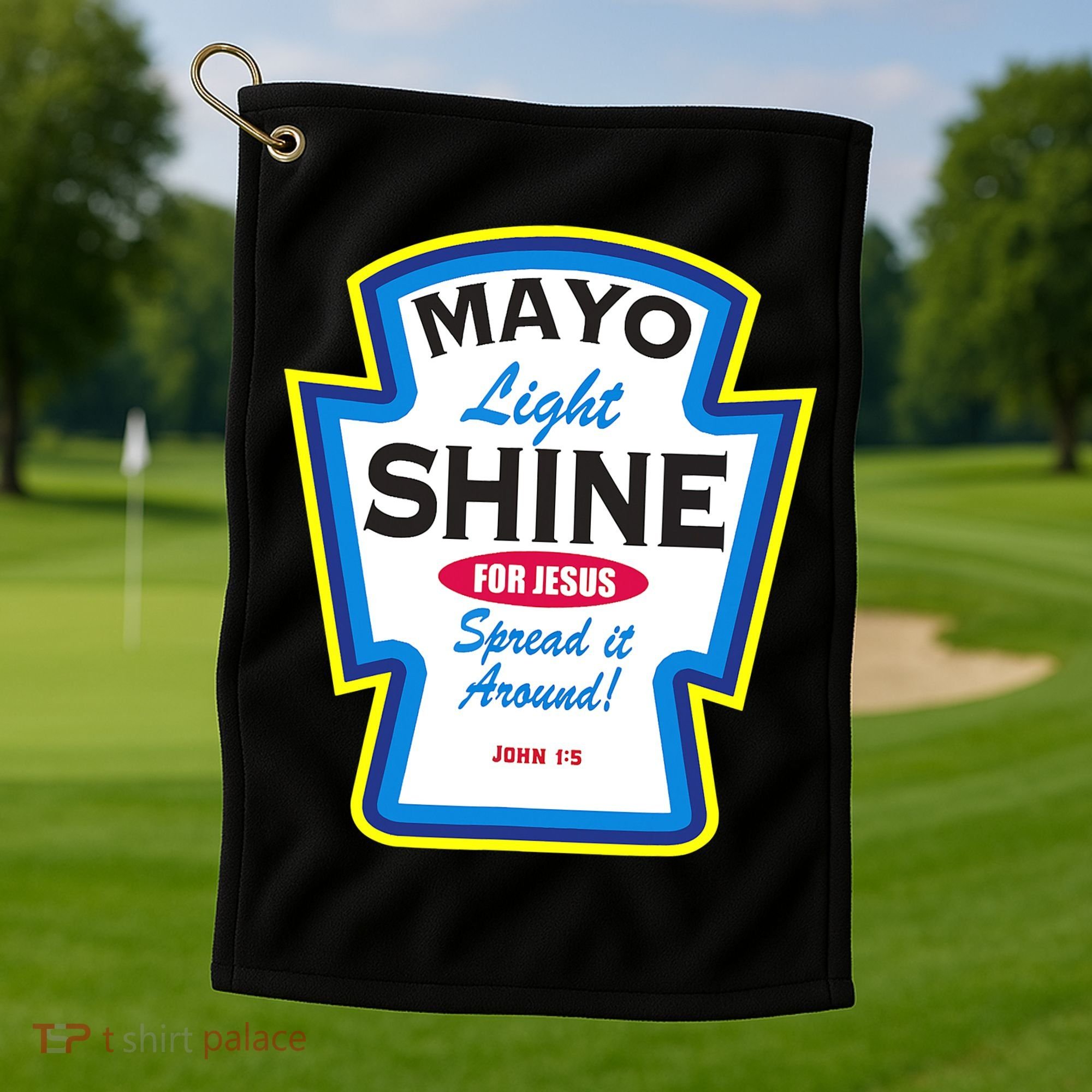 Love God Love Funny Christian Golf Towel