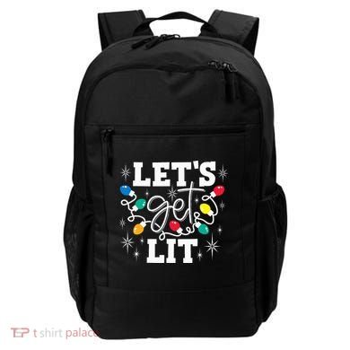 Let's Get Lit Drinking Santa Hat Christmas Lights Funny  Backpack