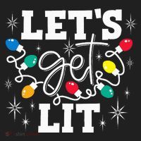 Let's Get Lit Drinking Santa Hat Christmas Lights Funny  Hat thumb 2
