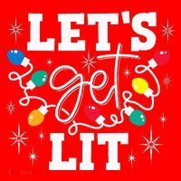 Let's Get Lit Drinking Santa Hat Christmas Lights Funny  Santa Hat thumb 1