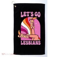 LetS Go Lesbians Lgbtq Lesbian Pride Month Golf Towel thumb 0